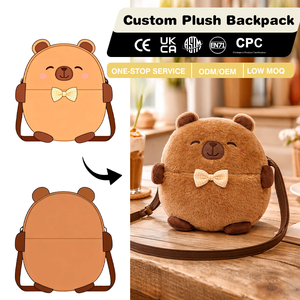 Sac à dos en peluche Otter mignon, personnalisé, en tissu super doux, fausse fourrure, unisexe, pour <span class=keywords><strong>anniversaire</strong></span> - Product Image 1