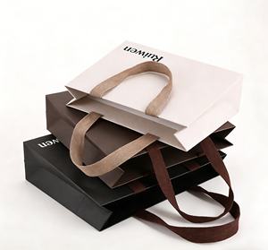 Bolsas de Compra de Papel Negro Reciclado Personalizadas para Ropa, Embalaje de Regalos Promocionales, con su Propio Logotipo, Venta al por Mayor, Bolsas de Papel Kraft Personalizadas con Asas - Product Image 6