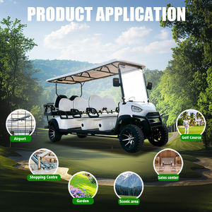 Custom <span class=keywords><strong>8</strong></span>-persoons 60V elektrische golfkar, toegestaan op de openbare weg, voor gezin/vrije tijd, met gereedschapsopbergruimte - Product Image 2
