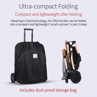 Poussette de voyage compacte pliable légère, poussette portable pour nouveau-né et tout-petit, sûre