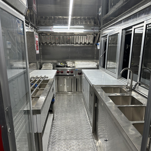 קרוון אוכל קייטרינג מאובזר 220v פיצה נייד וקפה למשאית לטנדר