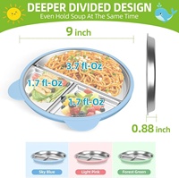 Nouvel ensemble d'alimentation pour bébé en gros, personnalisé, sans BPA, comprenant un bol en silicone, une assiette à succion en acier inoxydable et des bavoirs