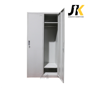 Armario de Acero de Diseño Moderno con 2 Puertas, Armario de Almacenamiento Vertical de Acero con Cerradura, Armario Doble de Metal Resistente Independiente - Product Image 3