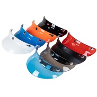 Helm Sepeda Motor Vintage PC, Pelindung Visor Warna-warni Universal, Ukuran Bebas A350