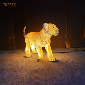 Grande sculpture de lion LED, motif lumineux de festival, œuvre d'art artisanale pour l'extérieur, pour l'entrée du zoo, la place commerciale, la rue, les lieux de photographie de vacances - Product Image 3