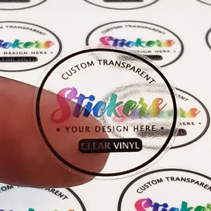 Transparent Personalized Vinyl Wrap Sticker Pack Colorful Clear Label Custom Waterproof Long Product Seal Stickers