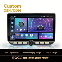 Autoradio Android BQCC 10,1 pouces pour voiture universelle, lecteur multimédia 4G WIFI GPS, Carplay sans fil, Android Auto, RDS, BT, lumières colorées, unité principale