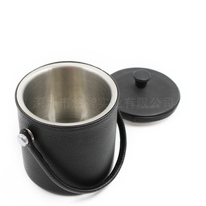Cubo de hielo envuelto en acero inoxidable, logotipo personalizable, cubo para bebidas de bar/KTV, cubo para champán, cubo para vino aislado, hielo - Product Image 1
