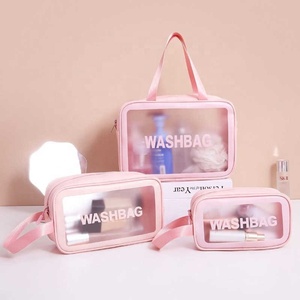 Bolsa de Cosméticos de Gran Capacidad, Impermeable, Portátil, de Viaje, Bolsa de Almacenamiento de Cosméticos de PVC Esmerilado, Bolsa de Lavado - Product Image 2
