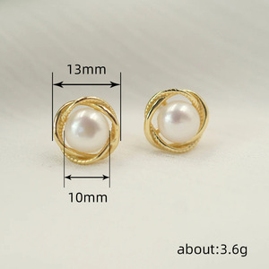 Orecchini floreali con perle finte da donna, stile coreano, minimalista, vintage, alla moda francese, accessorio gioiello. - Product Image 4