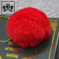 Pompons en peluche colorés de haute qualité, accessoires de fourrure d'animaux, peluche, véritable lapin, 30 cm