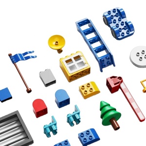 友好的塑料大积木为蒙台梭利教育年龄<span class=keywords><strong>3</strong></span> + 婴儿玩具设置警察局砖 - Product Image 2