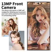 Smartphone Android 5G débloqué S25 Ultra, processeur Decacore, écran 6,6 pouces, caméra arrière 108MP d'origine, nouveau design, téléphone portable