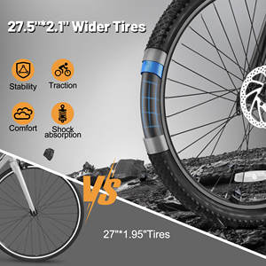 Actbest Vélo de montagne électrique hybride pour adultes, 48V, 27,5 pouces, léger, livraison gratuite, déstockage US - Product Image 2