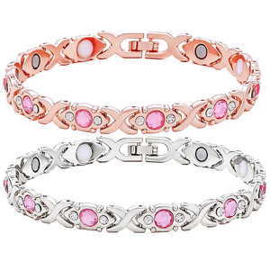 Chaîne de <span class=keywords><strong>cheville</strong></span> réglable style européen-américain en cuivre amovible avec strass et boucle magnétique pour la guérison - Product Image 2