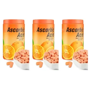 Vitamin C Kautabletten Orangengeschmack Ascorbinsäure 1000 Stück für Kinder und Erwachsene Einfach zu Kauen Verbessert Gedächtnis Schlaf Eine Tablette US - Product Image 5