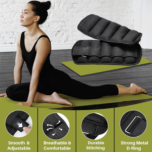 Pesas Ajustables Premium para Piernas, Brazos y Muñecas, para Correr, Caminar, Pilates, Gimnasia y Aeróbicos, Equipo de Fitness Portátil - Product Image 5
