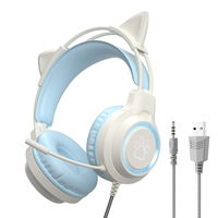 SY-G35 headset olahraga elektronik telinga kucing lintas batas headset komputer pelajar headphone permainan wanita berkabel
