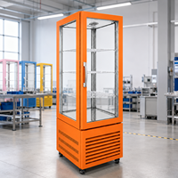 Vitrine réfrigérée verticale à porte vitrée, armoire réfrigérée commerciale pour boissons et gâteaux 2-8 ° C