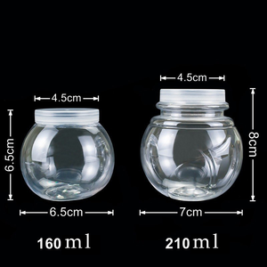 160ml/210ml Vide Rond <span class=keywords><strong>Boule</strong></span> Sphérique Conteneurs Yaourt Mousse Confiture Pot En <span class=keywords><strong>Plastique</strong></span> avec Couvercles Lait Pudding Bouteille Gelée Planète Tasses - Product Image 6