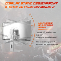 Monitor LCD de 27 pulgadas, Webcam con función táctil, 2K, 4K, 60Hz, 240Hz, para juegos, PC, monitores de ordenador