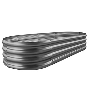 New Galvanized Raised Garden Bed Elevated Metal 8" Tall 4-in-1 Grow <b>Herbs</b> and Vegetables Home - Product Image 1