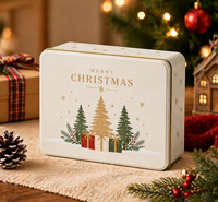 Boîtes d'emballage personnalisées en fer blanc pour chocolat, forme rectangulaire, impression offset 4 couleurs CMYK, finition gaufrée, couvercle à couronne