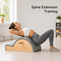 AUGER Professionnel Arc de Pilates en Bois Correcteur de Colonne Vertébrale Équipement de Fitness pour Studio Entraînement du Core Maître de l'Équilibre