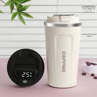380ml 510ml Led affichage intelligent de la température Double paroi 18/8 Thermo café gobelet isolé sous vide voyage en acier inoxydable tasse tasse