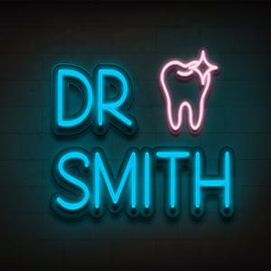 Letrero de neón nocturno LED con logotipo de Negocio personalizado dental de diseño gratuito, letrero de neón LED para guardería dental, luz de letrero de neón para publicidad en tienda - Product Image 1