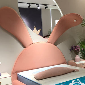 Kızlar için özelleştirilebilir çevre dostu çocuk yatak yumuşak kumaş yatak odası mobilyası benzersiz ve sürdürülebilir özelleştirilebilir çocuklar yatak - Product Image 2