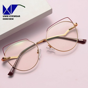 Gafas de Sol con Protección de Luz Azul y Marco Metálico Estilo Ojo de Gato, Diseño de Moda <span class=keywords><strong>2023</strong></span>, UV400, Bisagras Flexibles, para Adultos - Product Image 2