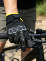 Gants de course moto HAIYI haute performance, unisexes, avec sangle de poignet réglable, antidérapants, absorbant les chocs, protection UV, pour extérieur