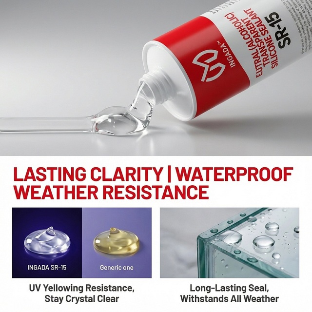 Neutral Alcoholic Silicone Sealant High Strength Clear Waterproof for Construction Use GP Silicone Sealant