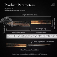 Couteau Kiritsuke KitchenBliss Private Label en acier Damas 33 couches VG10, ensemble de couteaux de cuisine professionnels pour coffret cadeau