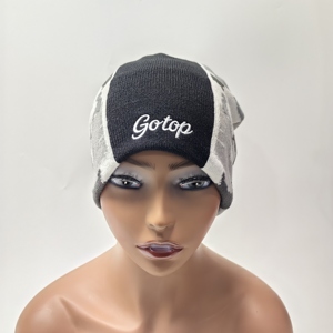 Gorros de Punto Jacquard Térmicos Multicolores con Logotipo Bordado Reflectante Personalizado de Alta Calidad, Gorros Deportivos para el <span class=keywords><strong>Invierno</strong></span> - Product Image 2