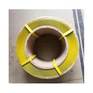 Großhandel Pet Strap Kunststoff Banding Packing Roll Geprägte Hochspannung industrie Maschine Gelb Verpackungs gürtel