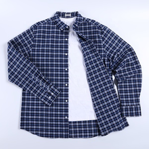 Cina produttore all'ingrosso Delux uomo in cotone scozzese da uomo camicia Oxford a maniche lunghe - Product Image 6