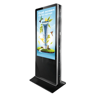 Pantalla LCD Digital Táctil de Doble Cara de 49 Pulgadas con Soporte de Pie para Exhibición en Vestíbulos, Información Comercial y Carteleras