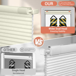 ستائر خلوية عازلة للضوء بدون حبال، لا تحتاج إلى حفر أو أدوات، سهلة التركيب، متوفرة بمقاسات مخصصة للنوافذ - Product Image 3