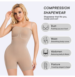 <span class=keywords><strong>Fajas</strong></span> Moldeadoras Transpirables Sin Costuras para Mujer, Cómodas y <span class=keywords><strong>con</strong></span> Tirantes, Estilo <span class=keywords><strong>Strapless</strong></span> y Efecto Levanta Glúteos - Product Image 3