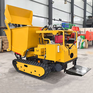 Mini Dumper Oruga con Capacidad de 500/1200 kg, Volquete Rotatorio, Transportador con Orugas de Goma, Mini Camión Volquete para Hormigón - Product Image 1