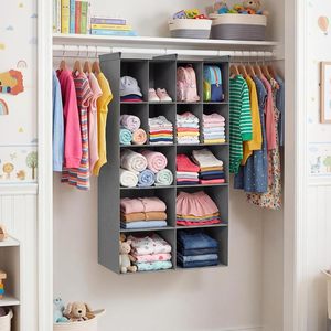 Organizador de Armario Colgante con 14 Compartimentos, 33x15x85cm, Tela No Tejida, Almacenamiento de Ropa, para Dormitorio - Product Image 2