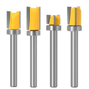 ทังสเตนเหล็กคาร์ไบด์เคล็ดแม่แบบสองแบริ่งฟลัชตัดไม้ตรงเราเตอร์บิตพร้อมใบมีด 3 ใบ - Product Image 5