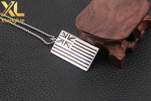Collar de Joyería con Bandera Nacional Clásica de Moda, Collar con Colgante de Bandera del Reino Unido de Acero Inoxidable para Hombres y Mujeres - Product Image 3