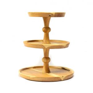Handmade Wooden 2-Tier Eco-Friendly Cake Stand for Birthday Party Home Hotel Use-the QUALITY COLLECTION QC-6489 (Made India) - Product Image 5