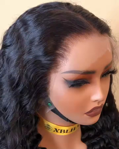 Presentación de nudos blanqueados y 13X6 ¡Alta definición! Peluca de onda profunda original virgen vietnamita encaje sin pegamento - Product Image 3