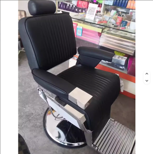Sillas de Peluquería al por Mayor, Sillas de Barbero Negras, Muebles de Salón, Silla de Barbero Sherman con Reposacabezas Empotrado para Hombres - Product Image 6