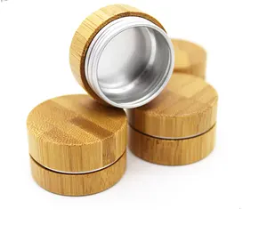 10g full bamboo jar/bamboo container for cosmetic with bamboo lid with aluminum inner