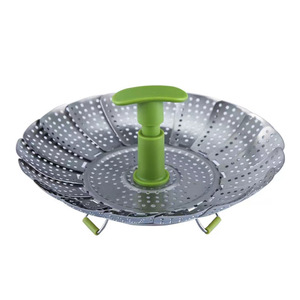 Stainless Steel Steamer 9 Inch Foldable Telescopic Lotus Steamer Multi Functional Cooking Basket For Pot Use - Product Image 4